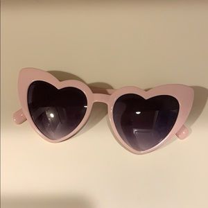 Heart Lens Pastel Pink Sunglasses